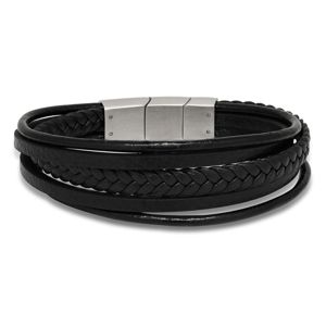 Ace of Spades svart armband läder/stål SSLB-114 main product photo