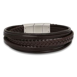 Ace of Spades brun armband läder/stål SSLB-114 main product photo