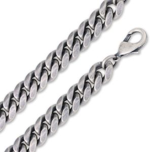 Ace of Spades antik pläterad pansarhalskedja Miami Cuban 10 mm SSN-8405AN main product photo