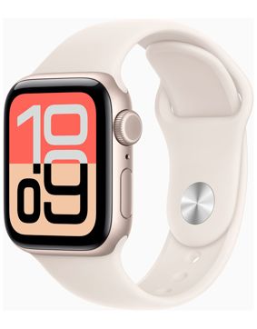 Apple Watch SE 3 GPS + Cellular 40mm Starlight Aluminium Case with Starlight Sport Band MEP64QN/A