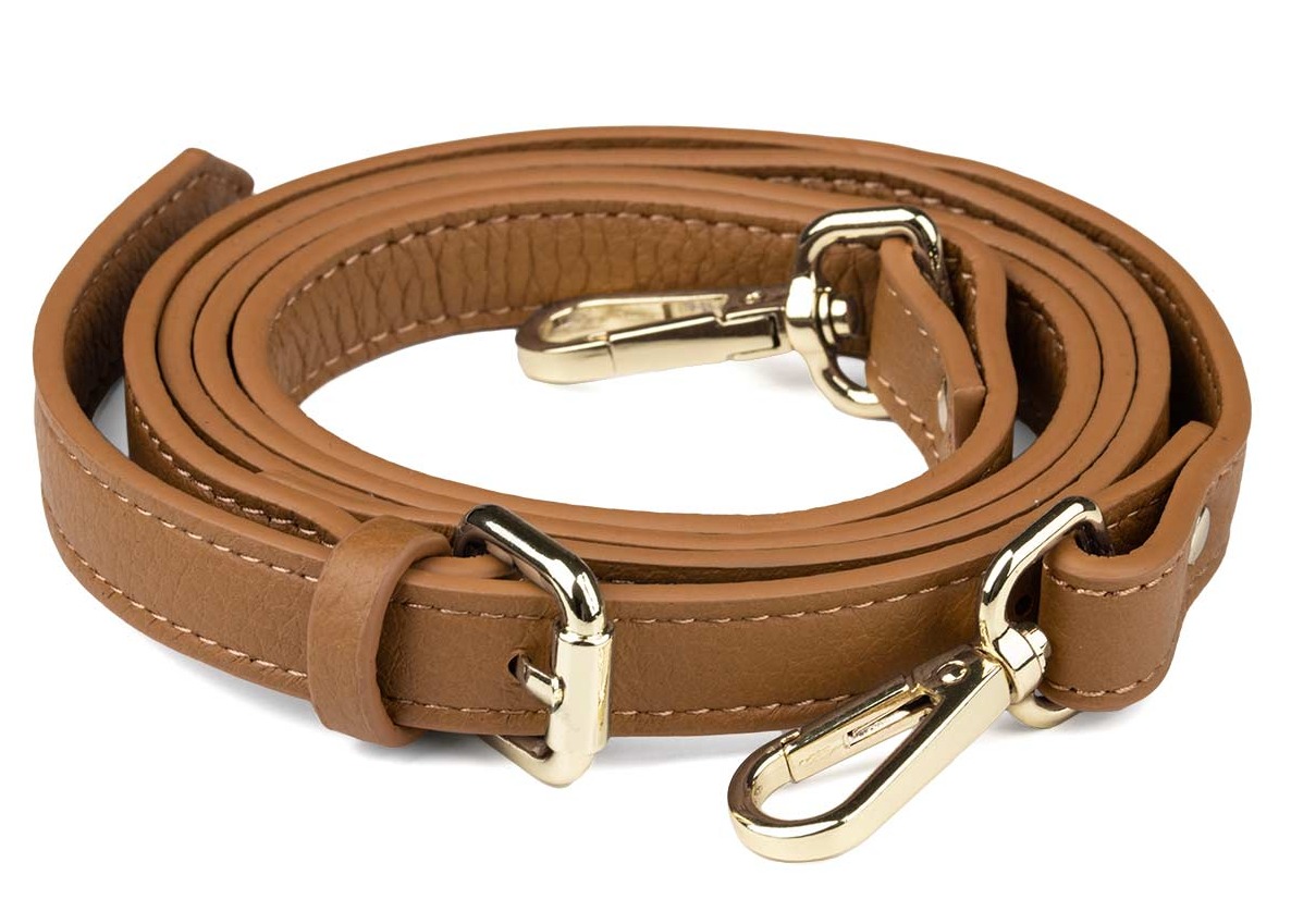 Aarni älgskinn axelrem konjak/guld