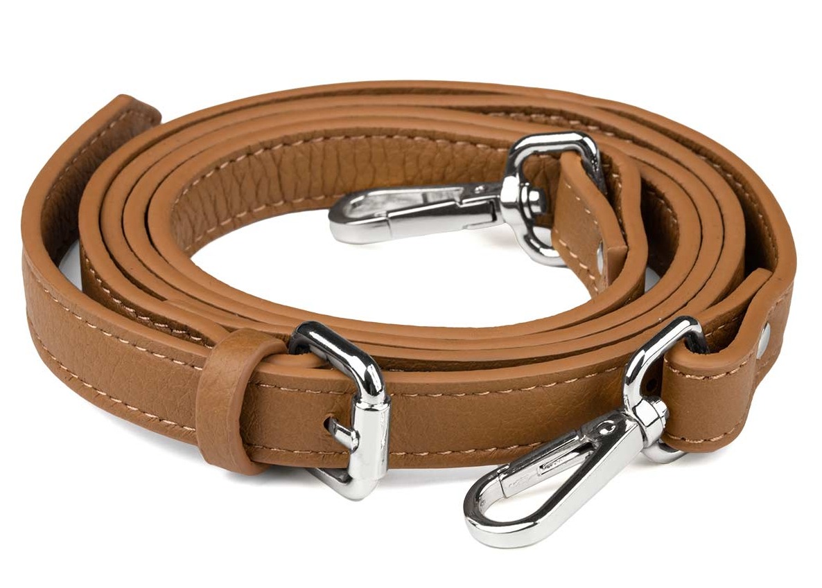 Aarni älgskinn axelrem konjak/silver