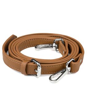 Aarni älgskinn axelrem konjak/silver