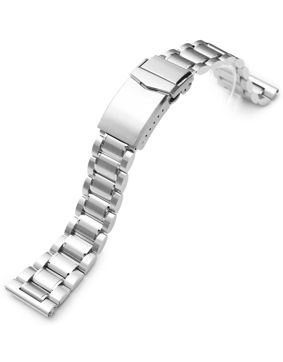 MiLTAT Entwine II (Pull-Twist) Brushed-Polished straight end stålarmband 22 mm SS201620BPS164S