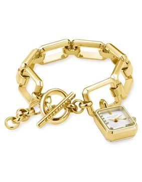 Rosefield The Octagon Charm Chain White Gold SWGSG-O52