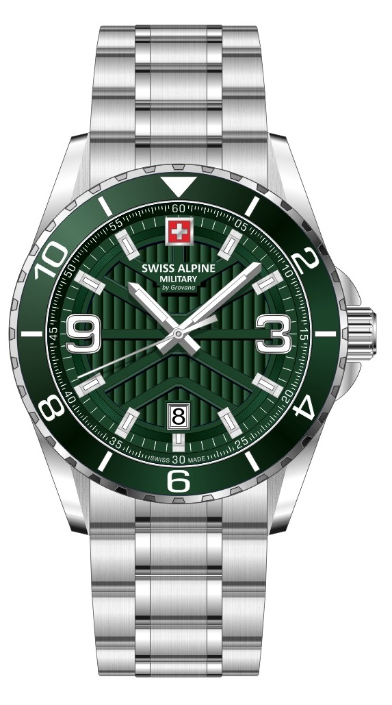 Swiss Alpine Military Sentinel Silver Green 7073.1134