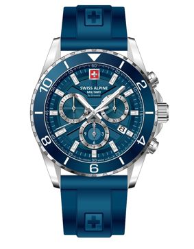 Swiss Alpine Military Sentinel Chronograph PU blue 7073.9835