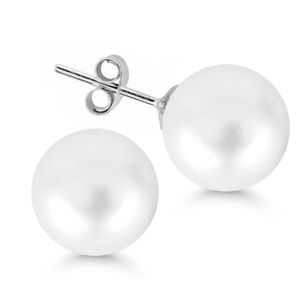 Silverörhängen rund 12mm vit pärla SYP-12mm-valk main product photo