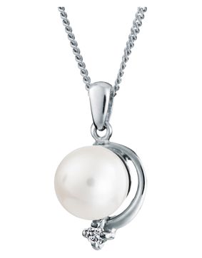 Pirami 8mm diamant pärl berlock 01040111