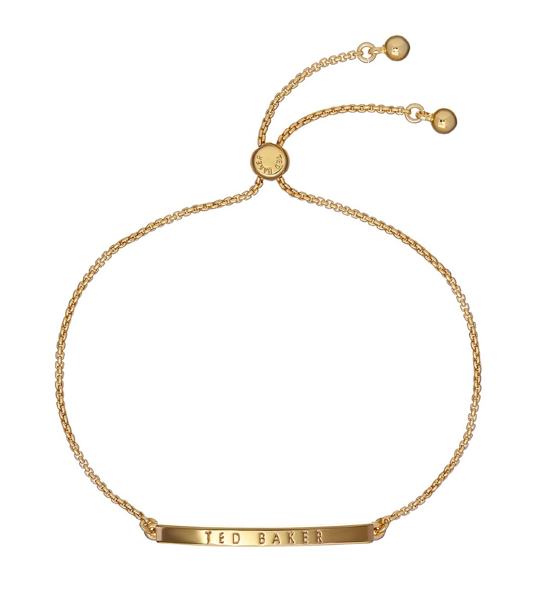 Ted Baker Breenar guldfärgad armband med platta 06-TBJ3456-02-03