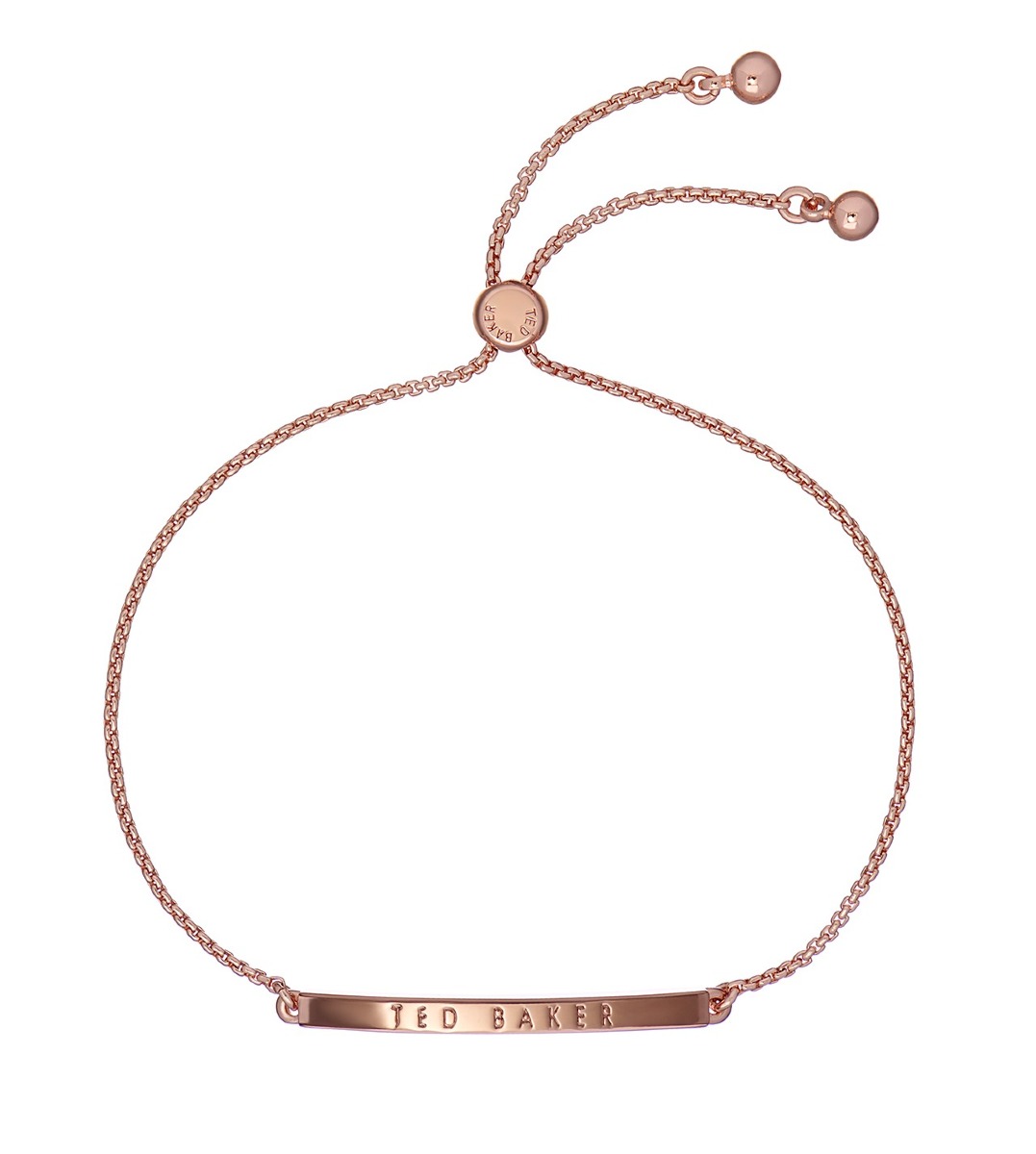 Ted Baker Breenar roseguldfärgad armband med platta 06-TBJ3456-24-03