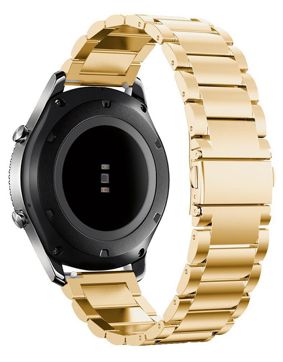 Tiera stål armband med viklås och quick release - PVD guld