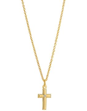 Top Gold silver kors guldpläterad 5256761540 diamant 0.01ct