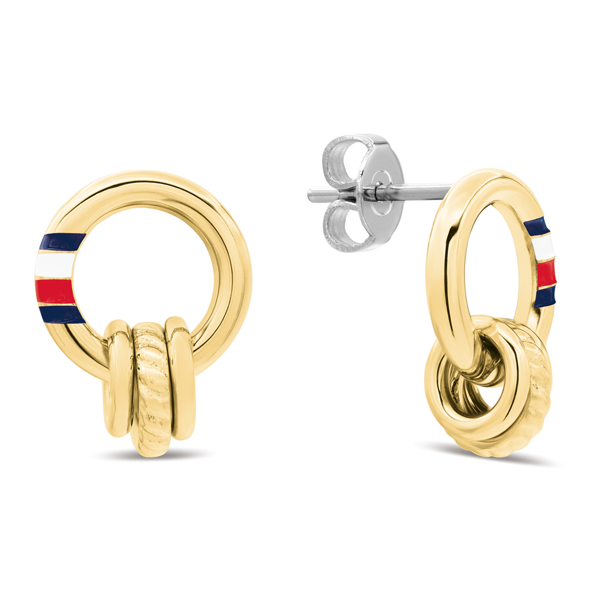 Tommy Hilfiger Feminine Rope örhängen guldpläterade 2781062