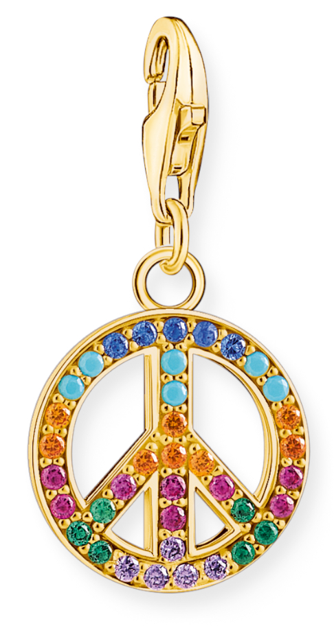 Thomas Sabo Charm Club Charming Peace with colourful stones gold berlock 1898-488-7