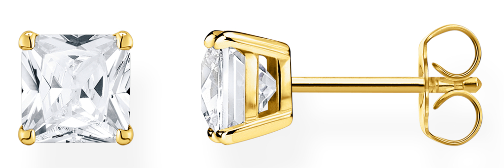 Thomas Sabo Rainbow Heritage white stone gold örhängen H2174-414-14