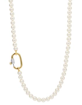 TI SENTO gold-plated silver pearl halsband 3993PW