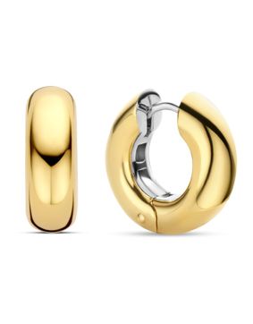 TI SENTO silver gold-plated silver hoop örhängen 7909SY