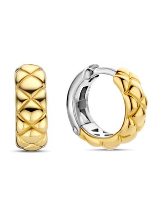 TI SENTO gold-plated silver hoop örhängen 7911SY