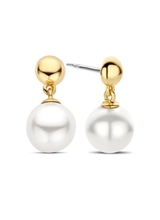 TI SENTO gold-plated pärlörhängen 7912YP