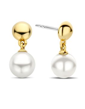 TI SENTO gold-plated pärlörhängen 7913YP
