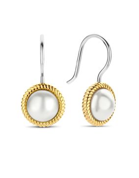 TI SENTO gold-plated pärlörhängen 7924YP