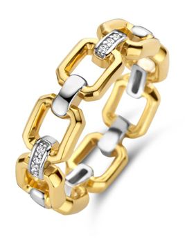 TI SENTO gold-plated silver ring 12292ZY/54