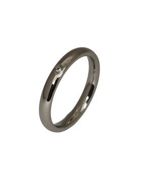 Bosie titanring med zirkoniasten TICM-09Z/3