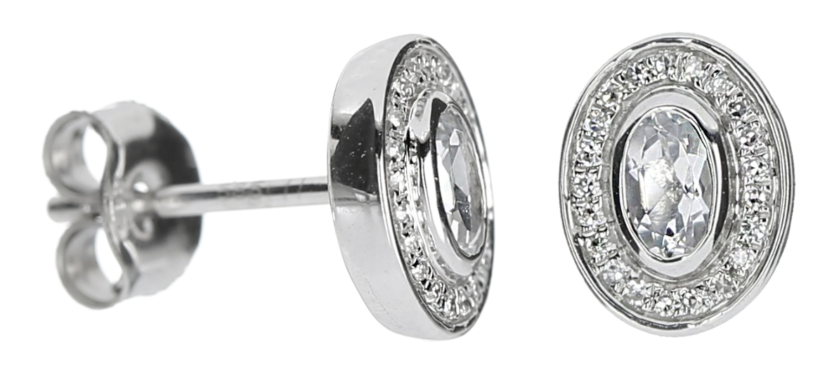 Kohinoor diamant-topas örhängen 143-P9174V