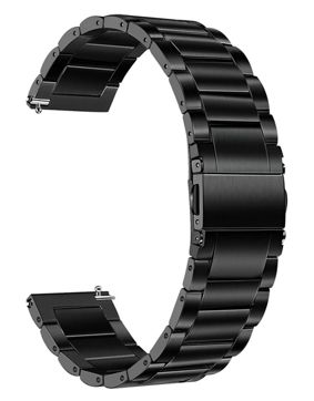 Tiera titanarmband med viklås och quick release - Svart PVD