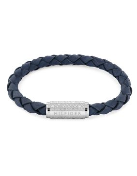 Tommy Hilfiger Exploded Th Braid blå läderarmband 2790480
