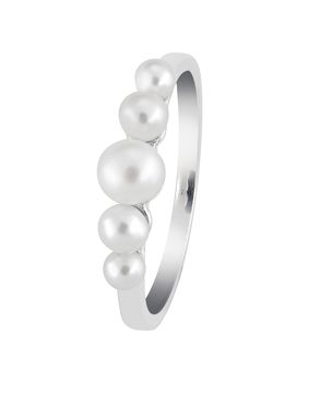 Lykka Pearls silver pärlring 4mm