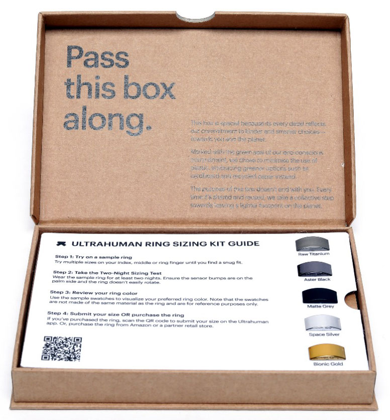 Ultrahuman Ring Air storlekssatsen