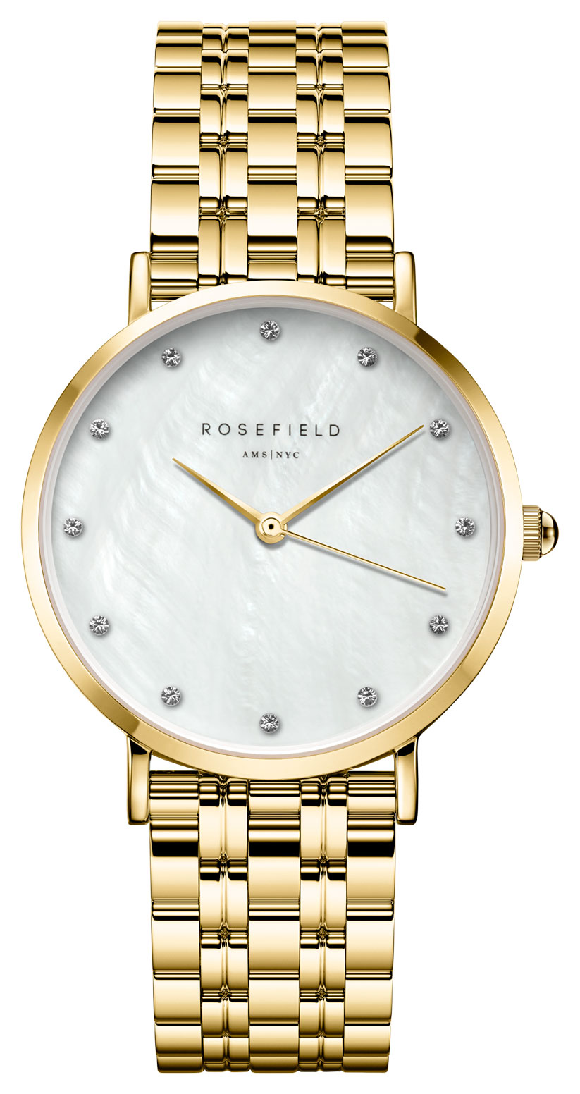 Rosefield The Upper East Side Crystals MOP Steel Gold UWGSG-U31