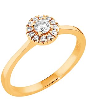 Sandberg Toivomuslähde diamantring halo V-687k