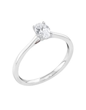 Midem Copenhagen enstens diamantring 0,50ct vitguld