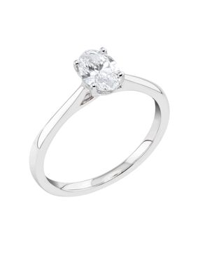Midem Copenhagen enstens diamantring 0,75ct vitguld