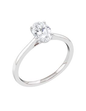 Midem Copenhagen enstens diamantring 1,00ct vitguld