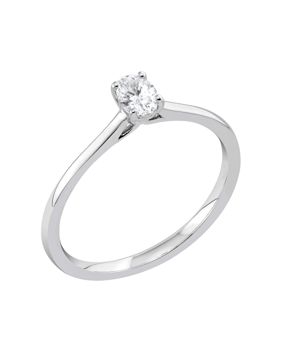Midem Copenhagen enstens diamantring 0,25ct vitguld