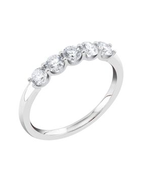 Midem London diamantring 0,75ct vitguld