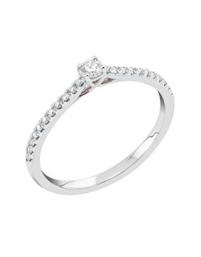 Midem Milan diamantring 0,25ct vitguld