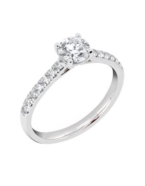 Midem Milan diamantring 1,00ct vitguld
