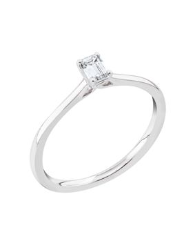 Midem Stockholm enstens diamantring 0,25ct vitguld