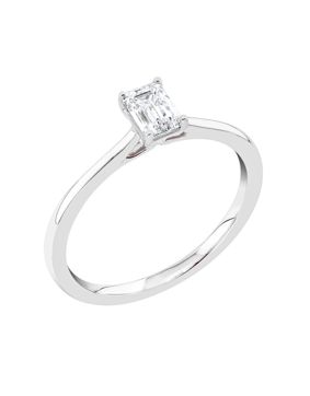 Midem Stockholm enstens diamantring 0,50ct vitguld