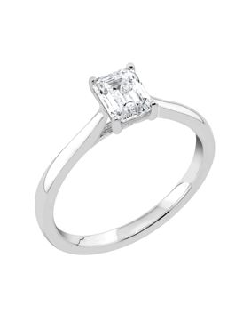 Midem Stockholm enstens diamantring 0,75ct vitguld