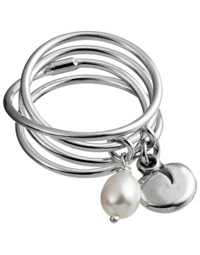 Kalevala Twinflower ring vitt pärla 2465400VHE