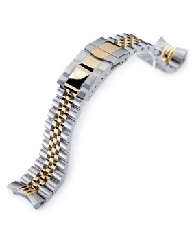 MiLTAT Super-J Louis Two Tone IP Gold stålarmband till Seiko SKX SS221805P2G020