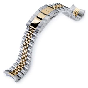 MiLTAT Super-J Louis Two Tone IP Gold stålarmband till Seiko SKX SS221805P2G020 main product photo