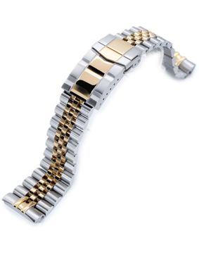 MiLTAT Super-J Louis Two Tone IP Gold stålarmband till Seiko Turtle SS221805P2G046