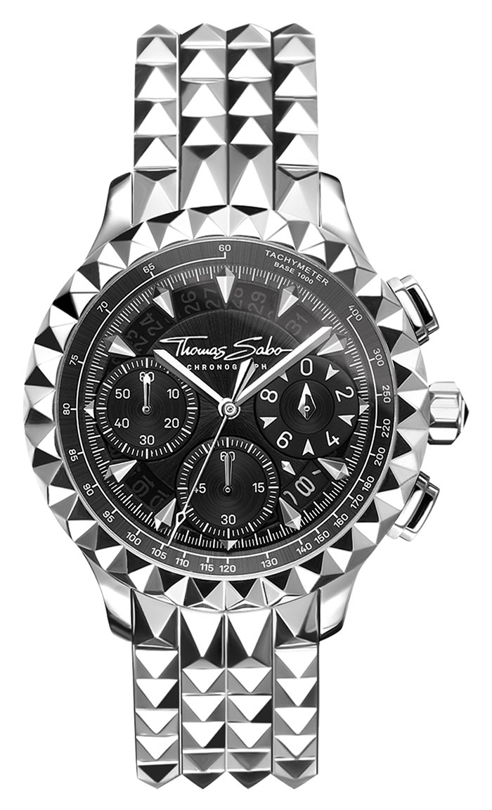 Thomas Sabo WA0358 Rebel at Heart Chronograph silver black